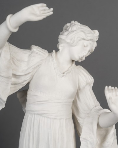 Antiquités - Agathon Leonard And Sevres - Porcelain figure "Dancer with Bracelet" 