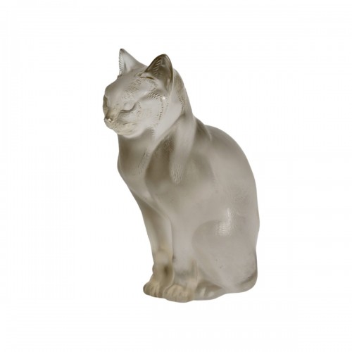 1932 René Lalique - Sculpture Chat Assis Seated Cat