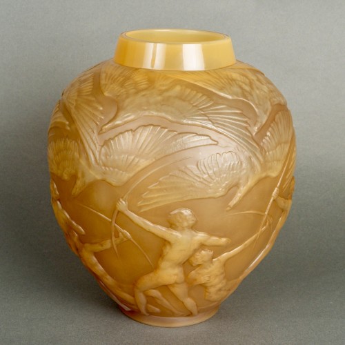 1921 René Lalique - Vase Archers - Verrerie, Cristallerie Style Art Déco
