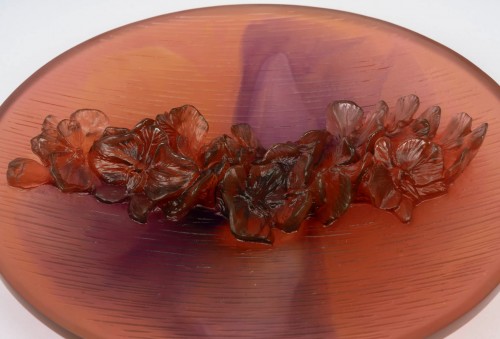 Daum France - Bowl Orchid Flower Crystal  - 