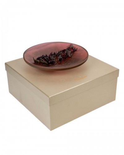 Daum France - Bowl Orchid Flower Fleur d'Orchidée Crystal