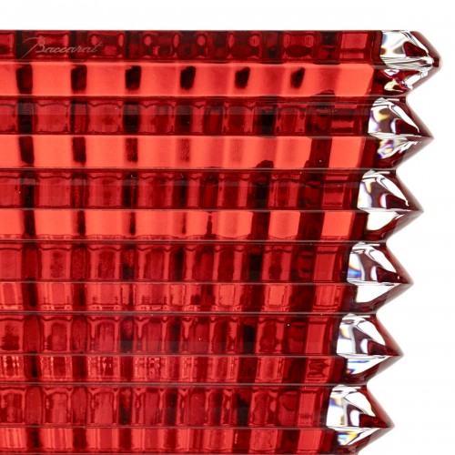 Baccarat - Vase Rectangular Eye L Red Crystal  - 