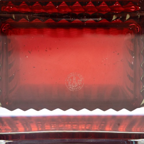 Baccarat - Vase Rectangular Eye L Red Crystal  - 