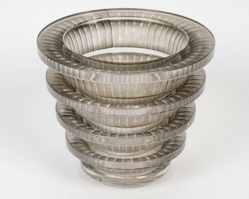 1950 Marc Lalique - Vase Chevreuse - Glass & Crystal Style Art Déco