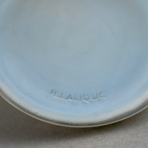 1926 René Lalique - Vase Domremy Thistles with grey patina - Art Déco