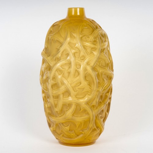1921 René Lalique - Vase Ronces - Verrerie, Cristallerie Style Art Déco