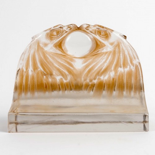 1914 René Lalique - Paperweight Deux Aigles Two Eagles - Glass & Crystal Style Art Déco