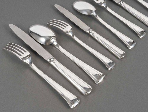 Antiquités - Jean E. Puiforcat Art Deco Cutlery Flatware Dinard Papyrus Sterling Silver