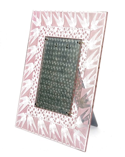 1926 René Lalique - Cadre Muguet et Hirondelles - Verrerie, Cristallerie Style Art Déco