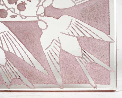 Art Déco - 1926 René Lalique - Cadre Muguet et Hirondelles
