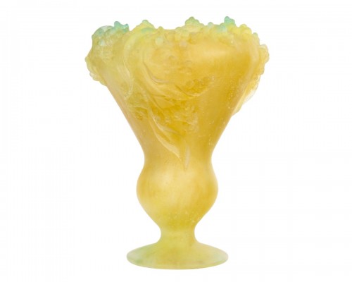 Daum France - Vase Mimosa Pâte de Verre
