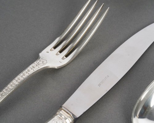 Puiforcat - Ménagère Soubise Elysée 49 pièces en argent massif - BG Arts