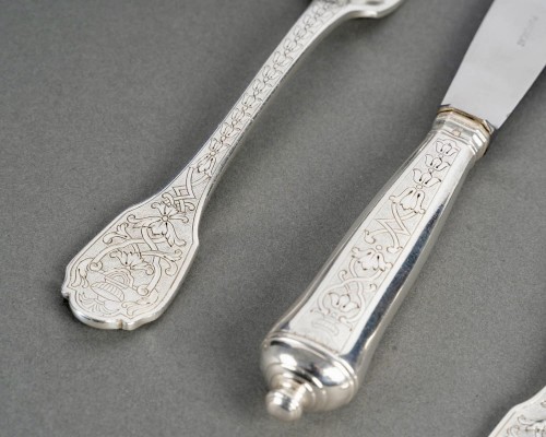 Puiforcat - Ménagère Soubise Elysée 49 pièces en argent massif - 