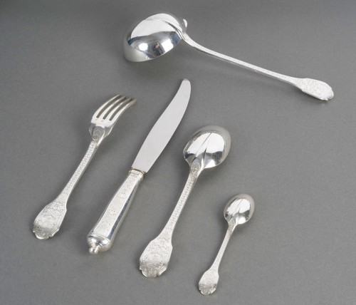  - Puiforcat - Ménagère Soubise Elysée 49 pièces en argent massif