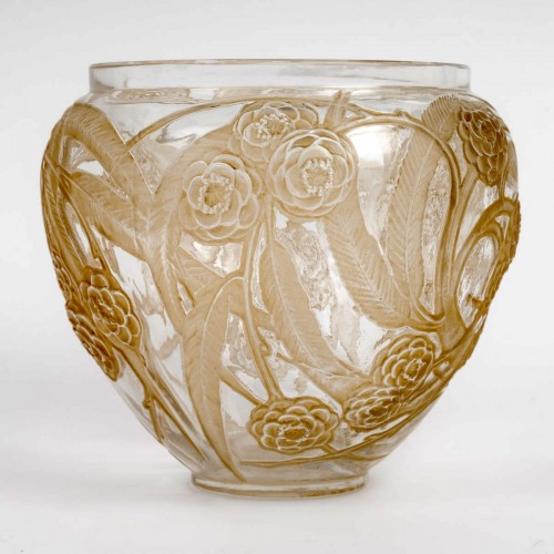 1923 René Lalique - Vase Nefliers - Glass & Crystal Style Art Déco
