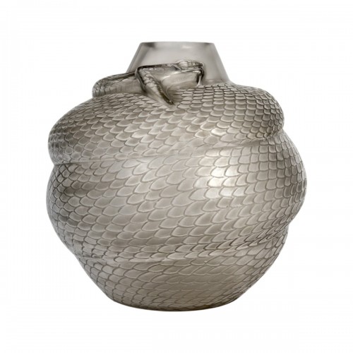 1924 René Lalique - Vase Serpent With Grey Patina