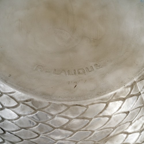 20th century - 1924 René Lalique - Vase Serpent With Grey Patina