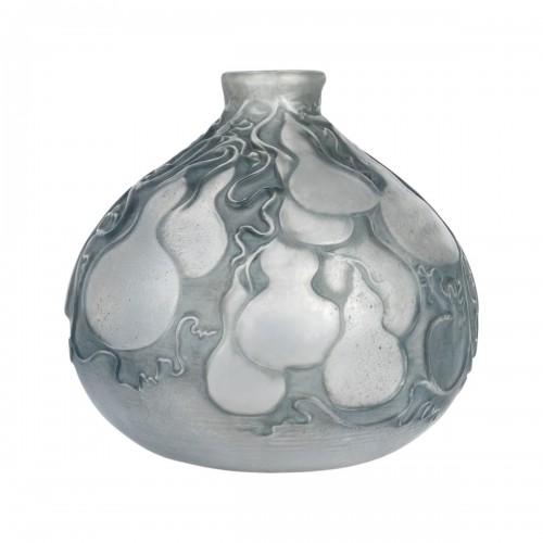 1914 René Lalique - Vase Courges patiné bleu gris