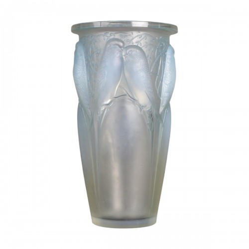 1924 René Lalique - Vase Ceylan patiné bleu
