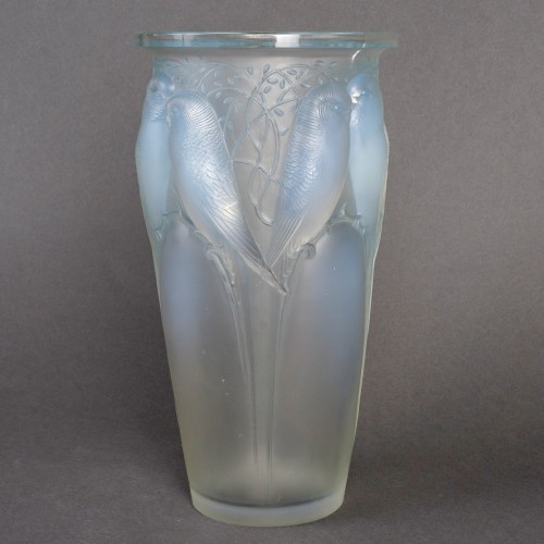 1924 René Lalique - Vase Ceylan with Blue Patina - Glass & Crystal Style Art Déco