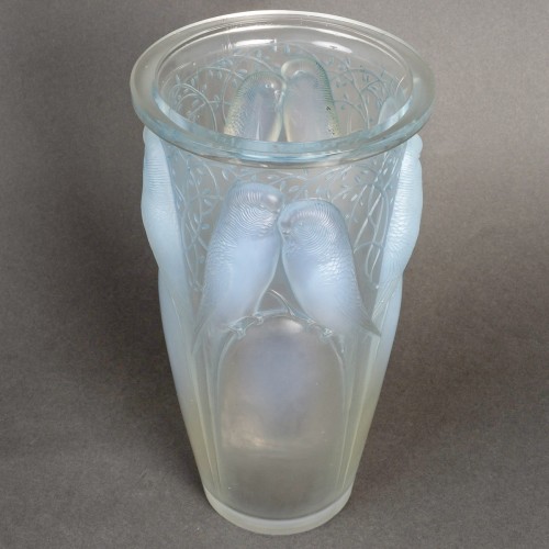 1924 René Lalique - Vase Ceylan with Blue Patina - 