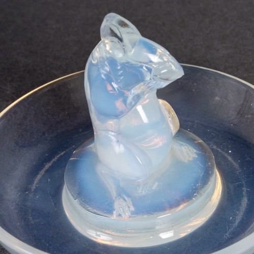 XXe siècle - 1925 René Lalique - Cendrier Baguier Souris