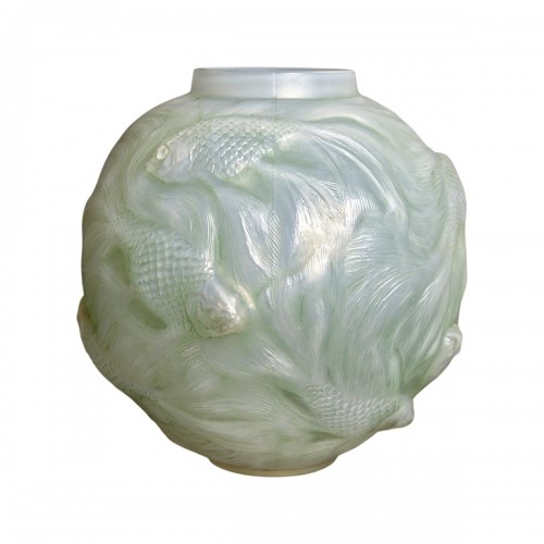 1924 René Lalique - Vase Formose With Green Patina