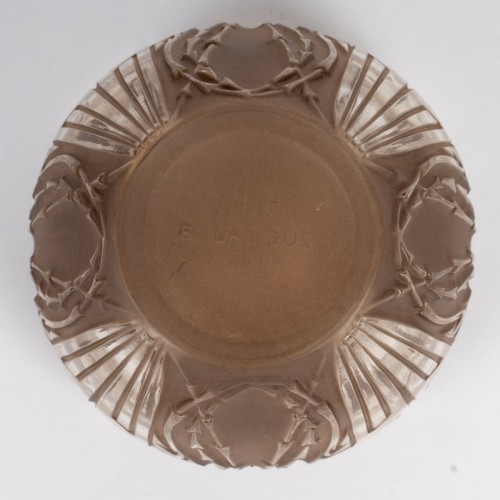 Art nouveau - 1911 René Lalique - Boîte Quatre Scarabées Patiné Sépia