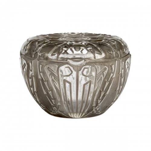 1911 René Lalique - Boîte Quatre Scarabées Patiné Gris