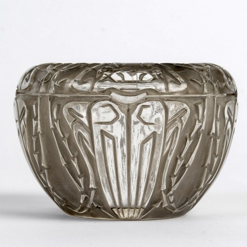 1911 René Lalique - Boîte Quatre Scarabées Patiné Gris - Verrerie, Cristallerie Style Art nouveau