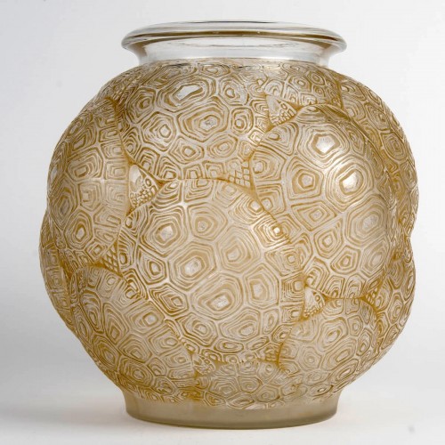 1926 René Lalique - Vase Tortues - Verrerie, Cristallerie Style Art Déco