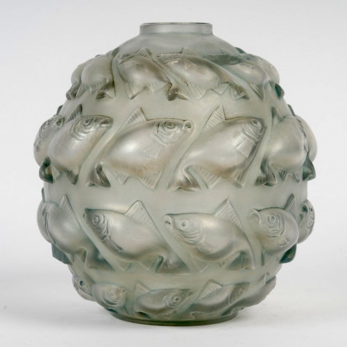 1928 René Lalique - Vase Camaret - Verrerie, Cristallerie Style Art Déco