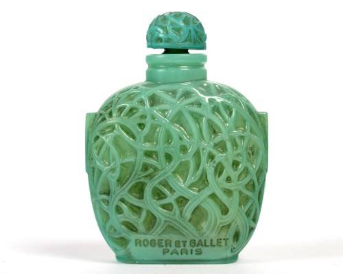 1926 René Lalique - Flacon Le Jade pour Roger et Gallet - Verrerie, Cristallerie Style Art Déco