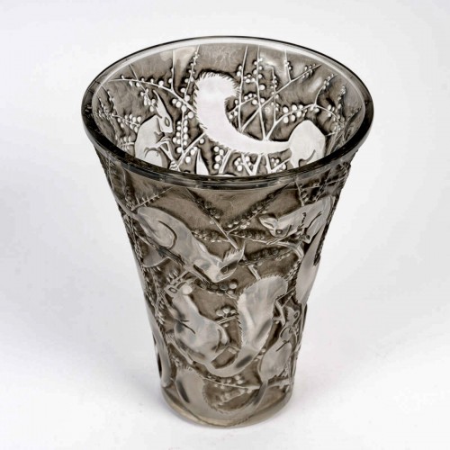 1934 René Lalique - Vase Senart Ecureuils - BG Arts
