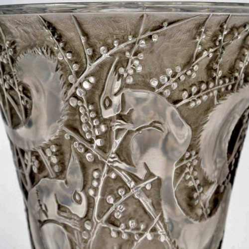 1934 René Lalique - Vase Senart Ecureuils - Art Déco