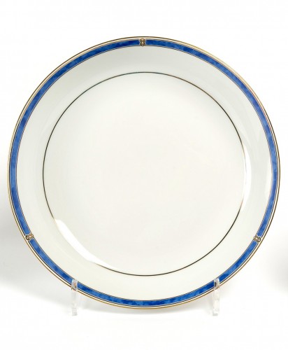 XXe siècle - Christofle - Service de Table Oceana Porcelaine - 87 Pièces