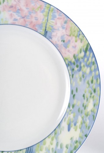 Antiquités - Christofle - Service de Table Impressions Porcelaine de Limoges - 36 Pièces