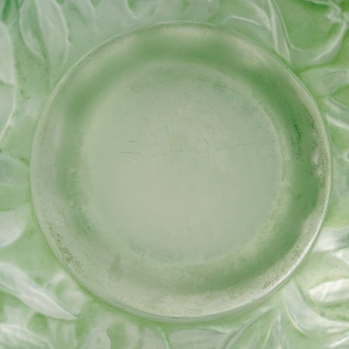 1920 René Lalique - Vase Gui Mistletoe With Green Patina - Art Déco