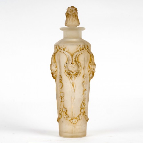 1920 René Lalique - Perfume Bottle Pan With Sepia Patina - Glass & Crystal Style Art Déco