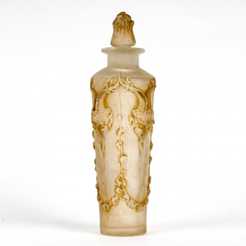 Glass & Crystal  - 1920 René Lalique - Perfume Bottle Pan With Sepia Patina
