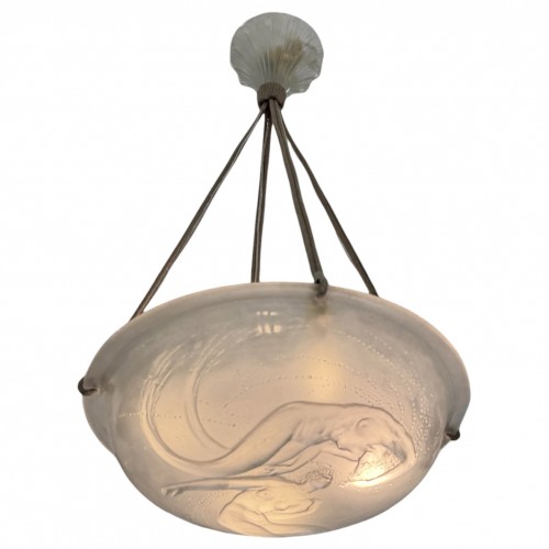 Luminaires Lustre - 1921 René Lalique - Suspension Deux Sirènes