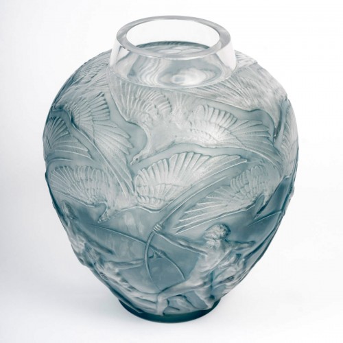1921 René Lalique - Vase Archers - Verrerie, Cristallerie Style Art Déco