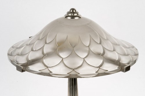 1927 René Lalique - Art Deco Lamp Verona - Art Déco