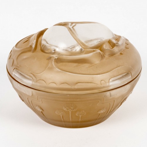 1909 René Lalique - Box Scarabee Beetle For Piver - Glass & Crystal Style Art Déco