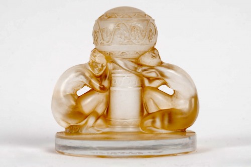 1924 René Lalique - 6 Porte-Menus Deux Figurines - BG Arts