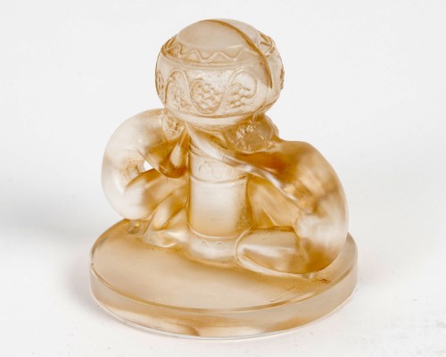 XXe siècle - 1924 René Lalique - 6 Porte-Menus Deux Figurines