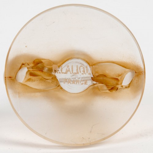 1924 René Lalique - 6 Porte-Menus Deux Figurines - Art Déco
