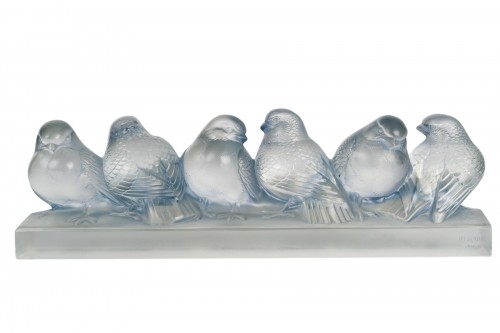 1933 René Lalique - Décoration Groupe de Six Moineaux