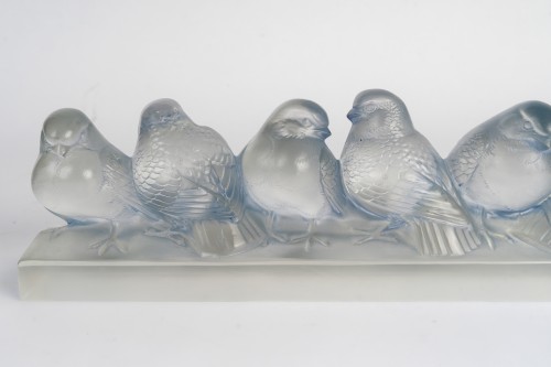 Antiquités - 1933 René Lalique - Décoration Groupe de Six Moineaux