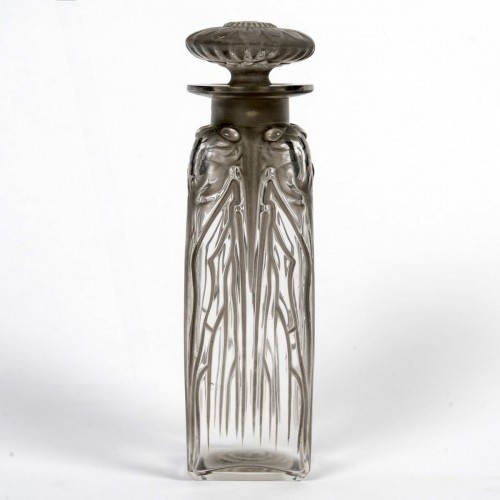 1910 René Lalique - Flacon Quatre Cigales - Verrerie, Cristallerie Style Art Déco